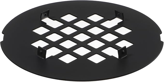 1 Pc Black Snap-in Shower Drain Cover, 4-1/4” Od Snap-in Shower Drains Cover Replacement, Stainless Steel Drain Stopper Bathroom Sink Easy to Install