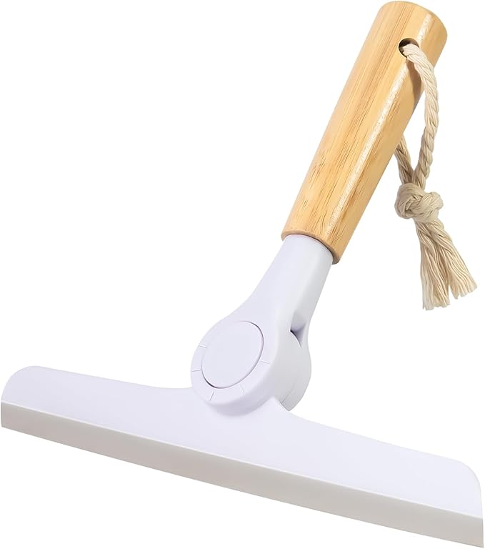Window Squeegee for Glass Doors，All-Purpose 9.7” Window Cleaning Squeegee, Handheld for Windows, Car Windshields & More，Grey (9.5" Shower Squeegee)