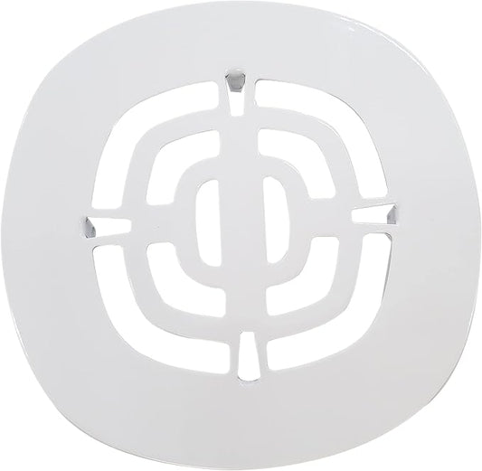 Westbrass A316-50 4-1/2" OD Brass Snap-in Shower Strainer Grid Drain Cover, Powder Coat White
