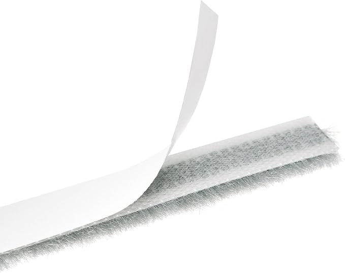 uxcell Weather Stripping Brush, 10ft L x 0.35" W x 0.2" H Self-Adhesive Seal Weatherstrip Sweep Brush Gray for Door Window