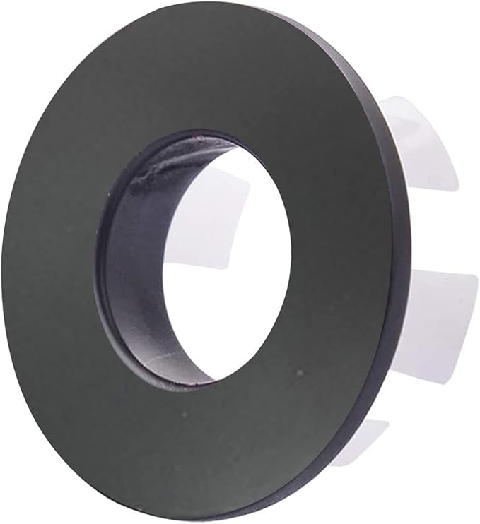BWE Sink Basin Trim Overflow Ring Cover Matte Black Bathroom Vessel Vanity Basin Bath Sink Brass Insert in Hole Round Caps