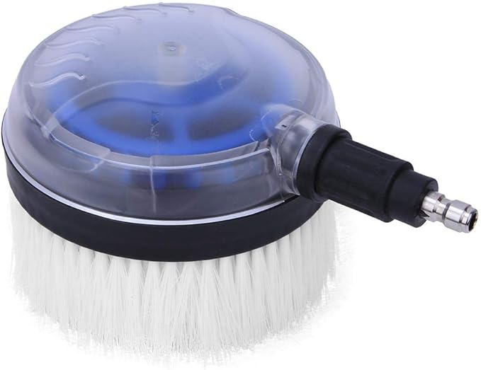White Drill Scrub Brush Car Pressure Washer Rotating Brush With Soft Surface For Cleaning Painted Vehicles Boats Flat Window Glass Stucco, Power Tool Accessories