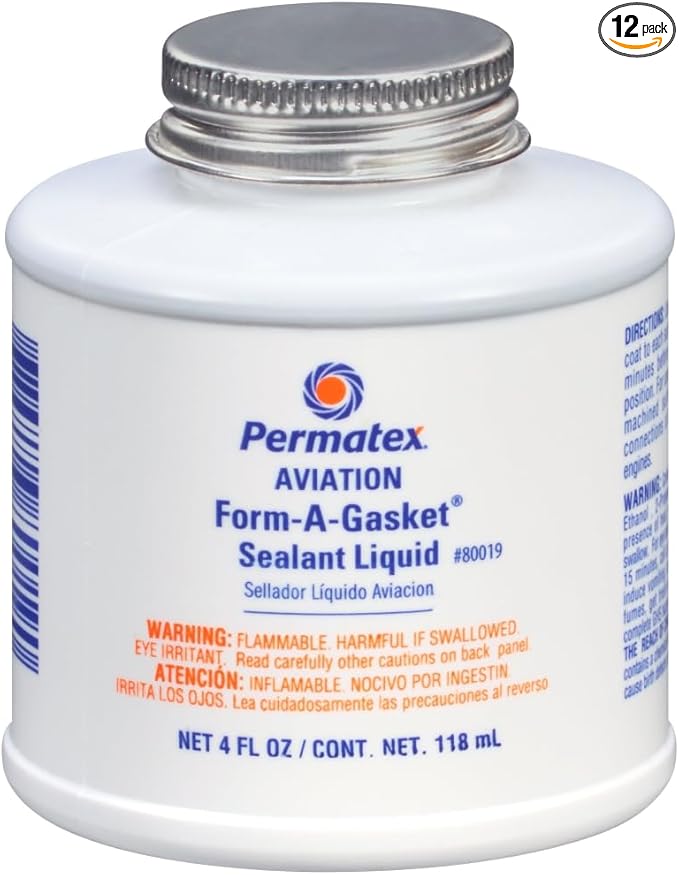 Permatex 80019-12PK Aviation Form-A-Gasket No. 3 Sealant, 4 oz. (Pack of 12)