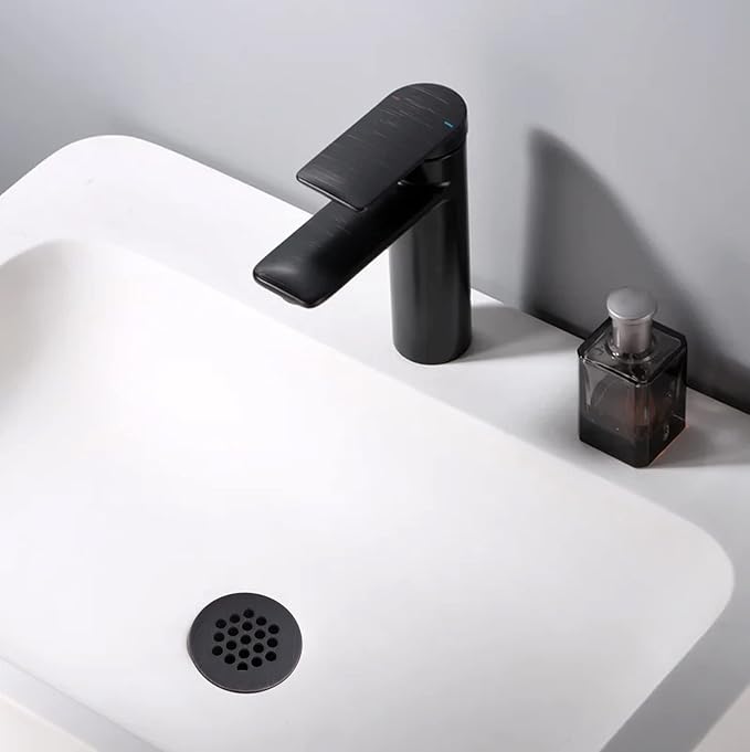 Grid Drain Strainer Assembly Without Overflow for Bathroom Sink, C.O. Plug Grid Lavatory Drain, Bathroom Sink Grid Strainer by Artiwell, Oil Rubbed Bronze
