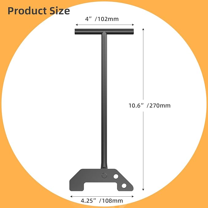 Garbage Disposer Unjamming Wrench,Garbage Disposal Wrench,Black Disposal Tool,for Remove Unclog Kitchen Sink Clogging Above the Sink (Black)