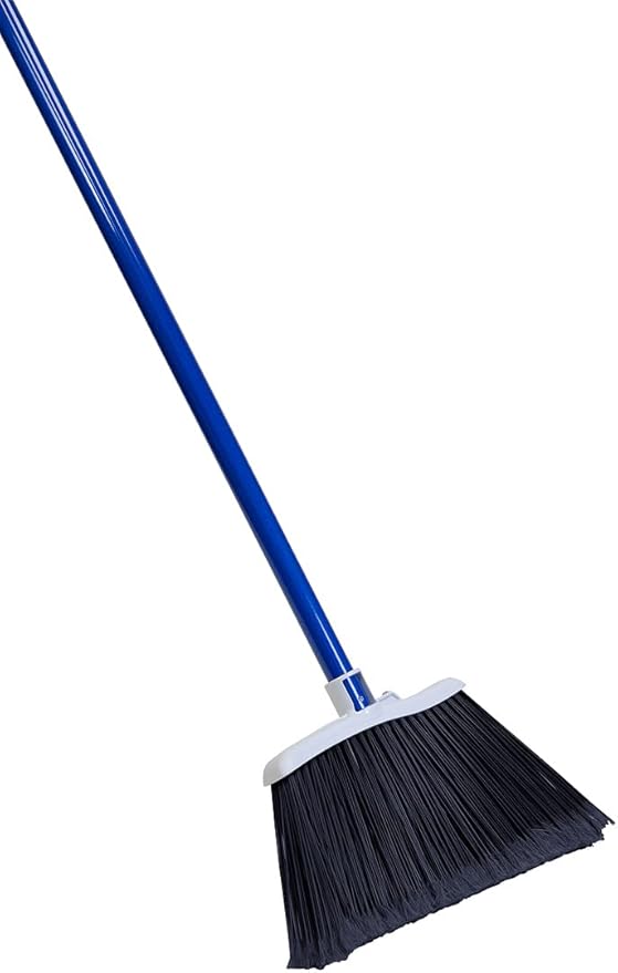 Quickie Extra-Reach Angle Broom, Flagged Bristles, Angle Broom for Garages, Courtyard, Sidewalks, Decks and Outdoor Surfaces, Perfect for Home Kitchen Room Office Floor
