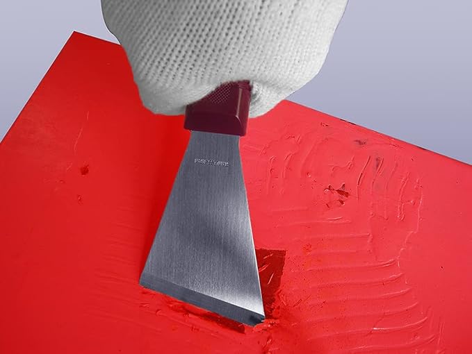 ALLEX Japanese Paint Scraper Tool 2.5" Slant for Corner, Heavy Duty Full Tang, Sharp Japanese Stainless Steel Blade, Professional Scraper Knife for Paint, Metal, Carbide, Rust, Made in JAPAN
