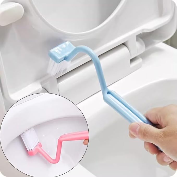 Grout Tile Brush, Under Rim Toilet Brush, Crevice Cleaning Brush Gap Cleaner Tool for Bathroom/Shower/Kitchen/Window Groove Corner Rim Cleaning