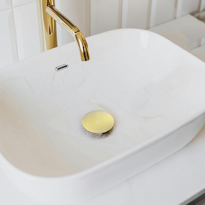 Bathroom Sink Drain Stopper, Pop Up Drain Vessel Sink Assembly with Overflow, Brushed Gold
