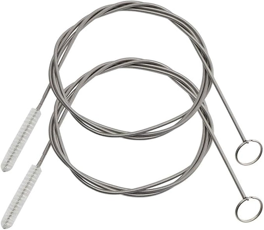Extra Long Pipe Tube Cleaner Fridge Drain Pipe Dredging Tool Flexible Drain Brush Skinny Tube Spiral Cleaning Brush Drinking Straw Cleaner Brush Nylon Spring Aquarium Filter Brush 155CM (2)