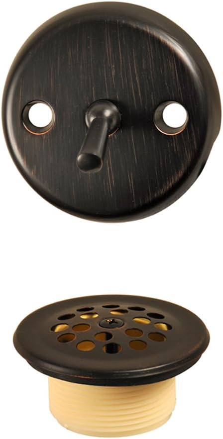 DANCO Trip Lever Tub and Bath Drain Trim Kit with Overflow Plate, Oil Rubbed Bronze, 1-Pack (10580)