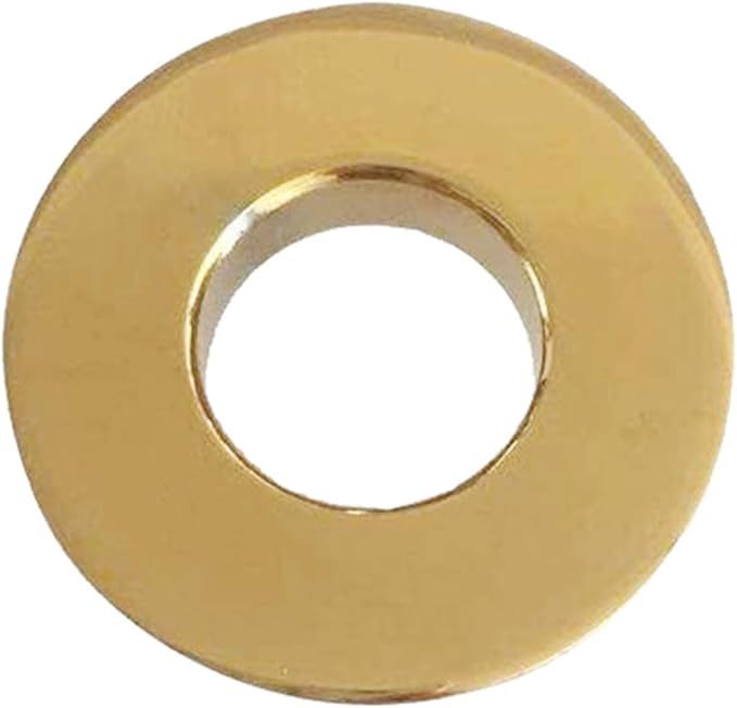 BWE Gold Bathroom Sink Basin Trim Overflow Cover Brass Insert in Hole Round Caps