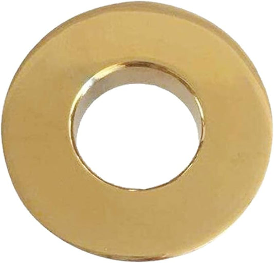 BWE Gold Bathroom Sink Basin Trim Overflow Cover Brass Insert in Hole Round Caps