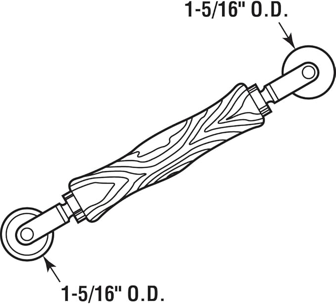 Prime-Line P 7505 Screen Rolling Tool – A Must Have Tool for Installing Window and Door Screens – Spline Roller with Wood Handle and Steel Wheels – Durable and Easy to Use (Single Pack)