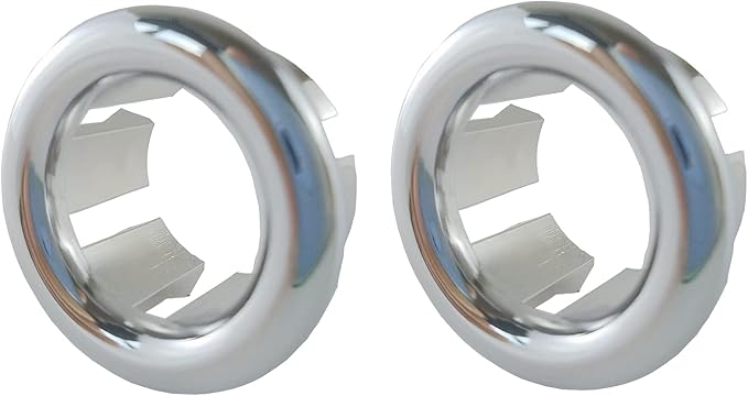 VRSS 6-Claw Bathroom Kitchen Sink Overflow Ring Basin Trim Cover Hole Insert in Caps (2Pcs Silver)
