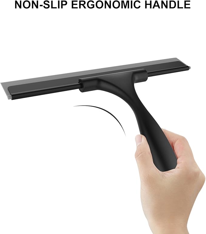 SetSail Squeegee for Shower Glass Door & Small Squeegee for Shower Glass Door Mini Silicone Squeegee for Window, Door, Bathroom, Mirror, Car Window