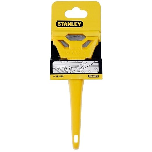 Stanley 0-28-590 Window Scraper, Yellow