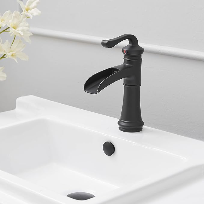 BWE Sink Basin Trim Overflow Ring Cover Black Bathroom Vessel Vanity Basin Bath Sink Brass Insert in Hole Round Caps