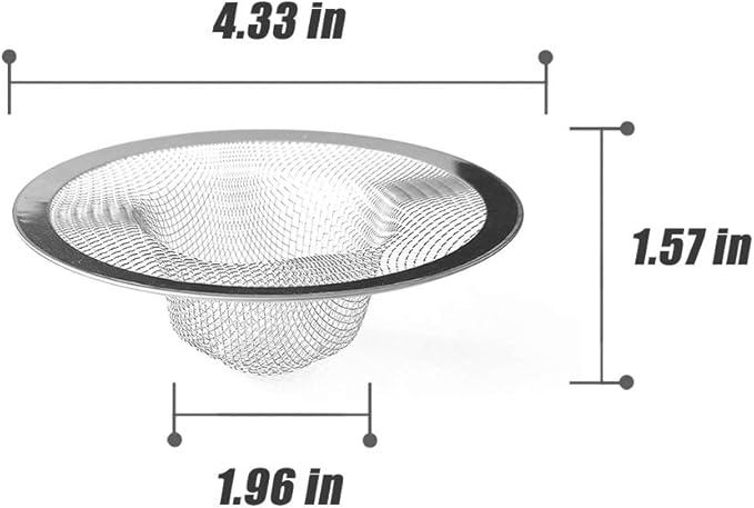 Shower Hair Drain Catcher, Stainless Steel Hair Catcher for Sink Bathroom Tub Drain Hair Catcher 2 Pcs by Lechay (4.33 inch 2pcs)