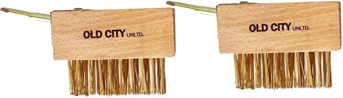 Moss Remover Deck Crevice Cleaning Tool with Pole Includes 2 Paver Brushes, Tool for Weeding Between Pavers, Wire Brush with Weed Hook, Deck Cleaner, Crack Weeder, Patio Weed Remover Tool