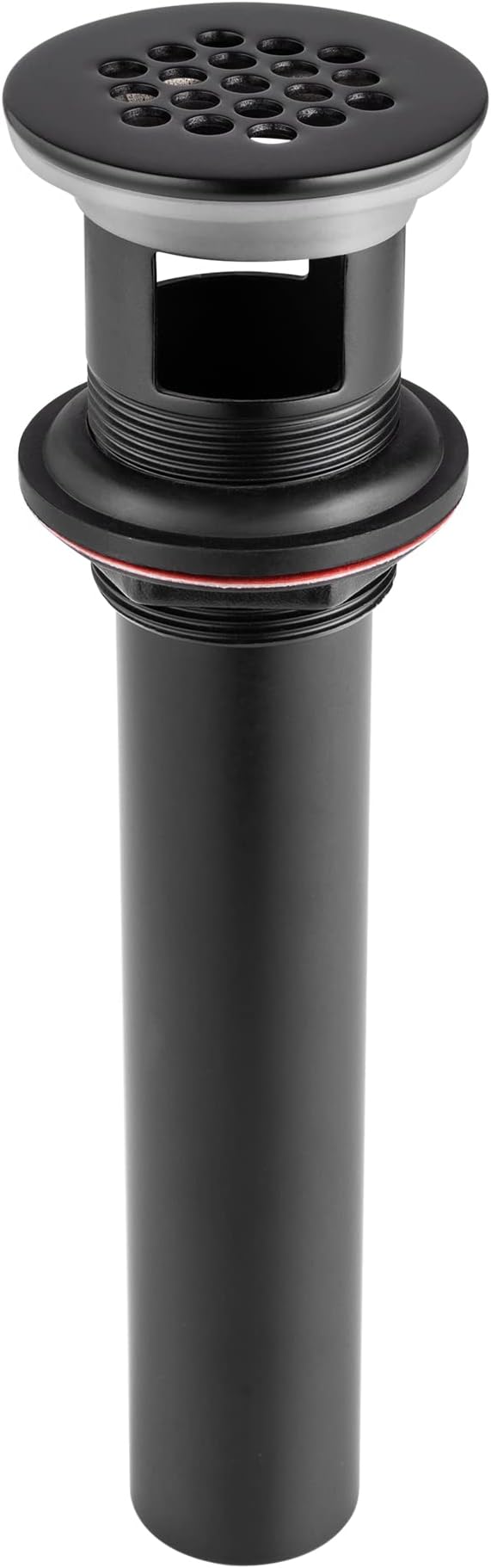 Grid Drain Strainer Assembly With Overflow for Bathroom Sink, P.O. Plug Grid Lavatory Drain, Bathroom Sink Grid Strainer by Artiwell, Matte Black