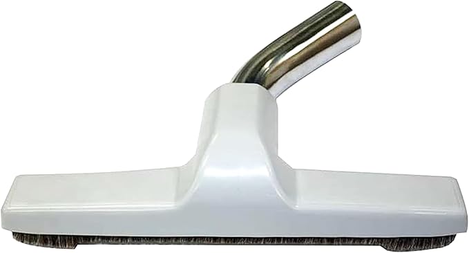 Upgraded Vacuum Floor Brush for Eureka & Universal Vacuum Cleaners with 1 ¼ inch (1.25'') (32mm) Inner Diameter with Horse Hair Soft Bristles 10” Wide (White - Metal)