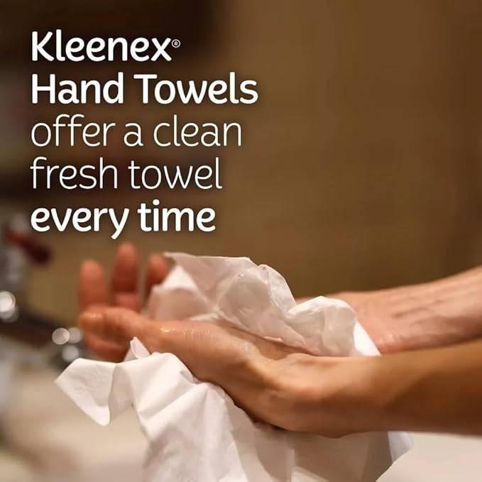 Hand Towels - 1 Box of 60 White Hand Towels in a Dispenser Box - Packaging may vary