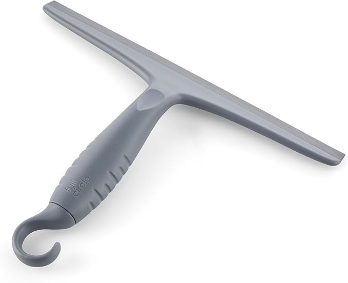 Full Circle Clean Ocean Squeegee – Recycled Plastic Shower & Glass Squeegee for Windows, Tile, and Windshields, Streak-Free Finish