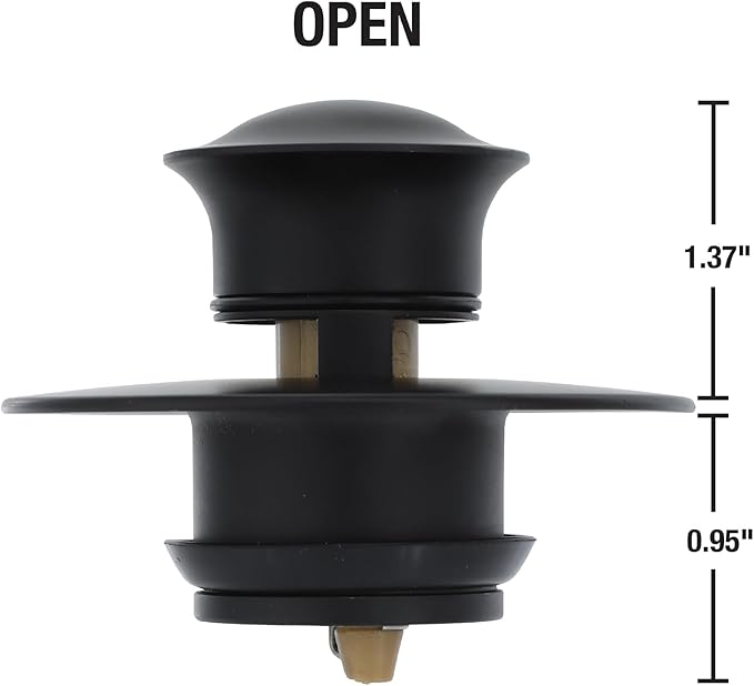 Danco EZ Drain Cover in Matte Black (12355)