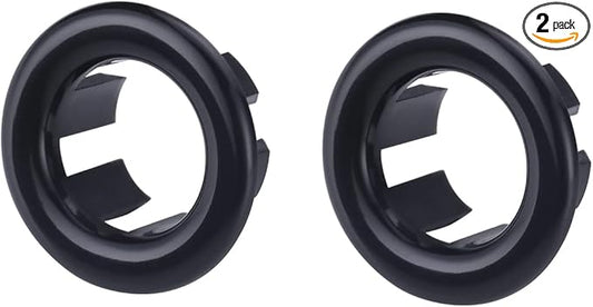 ARCORA 2 Pack Sink Overflow Ring Matte Black Bathroom Kitchen Sink Basin Trim Overflow Cover Hole Insert Cap
