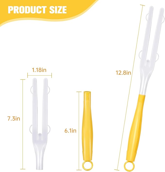 8PCS Replacement Dust Handles Stick Only Compatible with Swiffer Duster Handle Extendable Detachable Wand for Cleaning Car Blinds Furniture Electronics (8, Yellow & White)