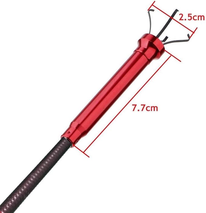 Claw Grabber Pickup Tool，24.4 in Claw Grabber Tool with LED Light Grabbing Tool Claw Grabber Pickup Tool for Litter Pick Home Sink Drain and Metal Small Items(Red)