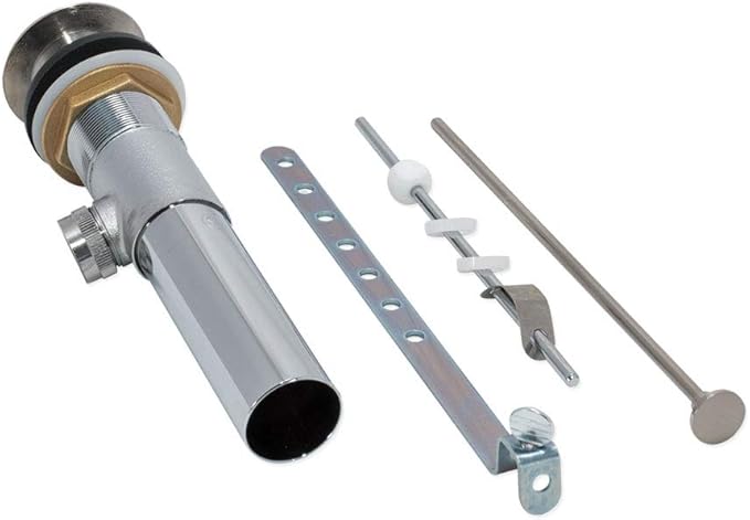 EZ-FLO Pop-Up Lavatory Sink Drain Assembly, Brass Body with Brushed Nickel Finish, 22-Gauge Tailpiece, EZ-10903