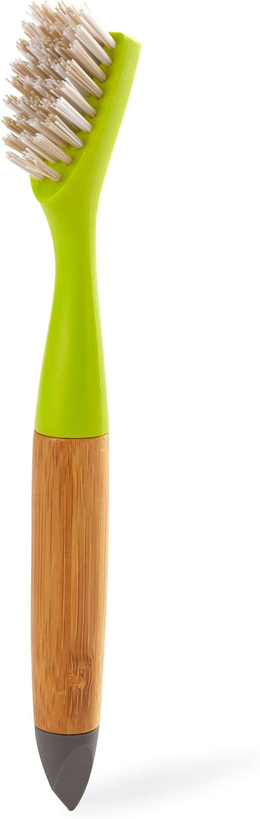 Full Circle Micro Manager, Deep Cleaning Brush for Crevices, Shower, & Grout, Tough Bristles, Sustainable Bamboo Handle, Green