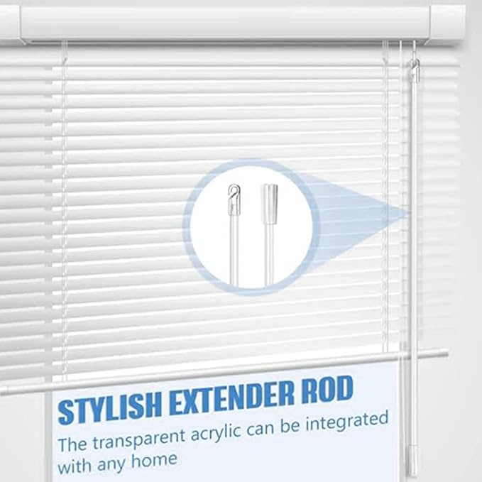 Angoily Blind Wands Replacement Rods with Hook and Grip 17 Inch Vertical Blinds Tilt Rods for Window Curtain Accessories Smooth Plastic Tilt Stick for Home and Office