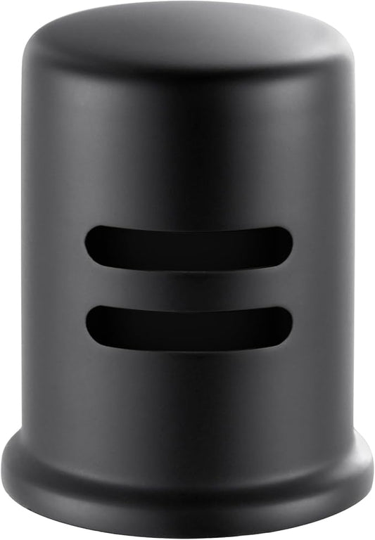 Dishwasher Air Gap Cover for Kitchen, Solid Brass Air Gap Cap with Skirted Design, Dishwasher Overflow Vent Cap Replacement Only, Matte Black