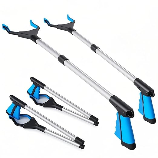 2-Pack Grabber Tool, 32" Long Reacher Grabber Pickup Tool, Trash Picker Grabber for Elderly Grab It Reaching Tool, Garbage Picker Upper Grabber, Litter Pick Up Grab Tool, Claw Grabber