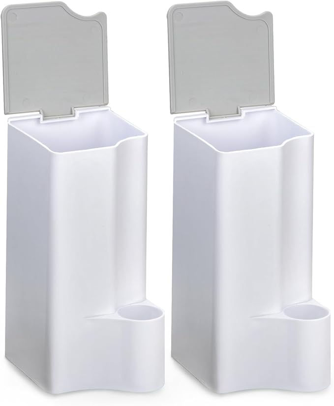 2 Pack Holder for Clorox Toilet Wand, Compatible with Clorox Toilet Wand Holder only, White & Gray