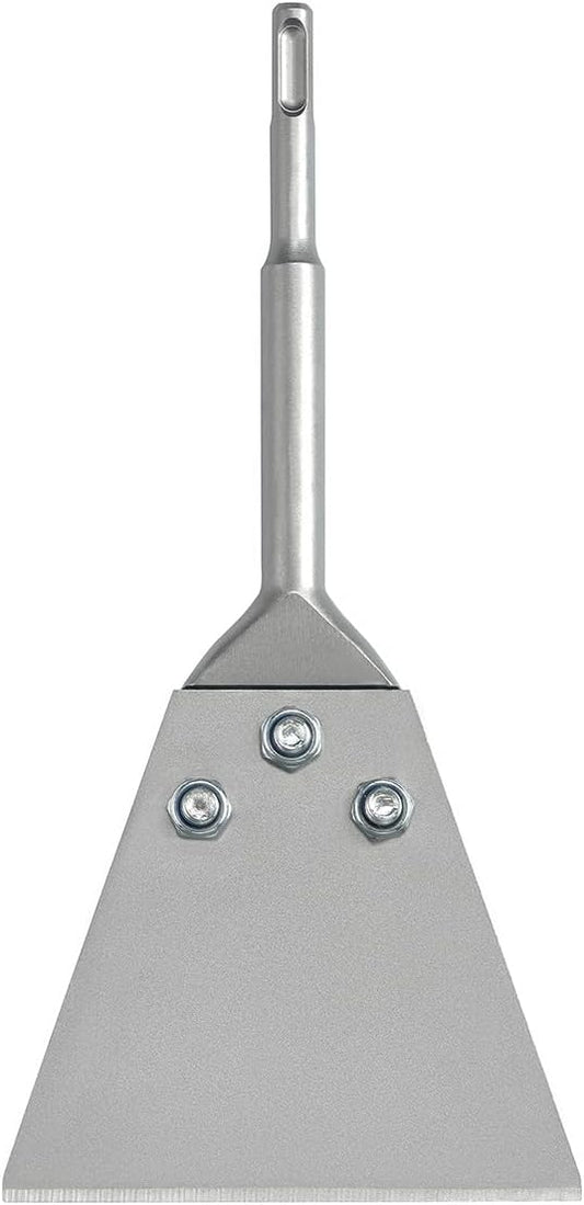 5 Inch Wide SDS-Plus Floor Scraper Tile Thinset Scaling Chisel SDS-Plus Shank Thinset Scraper Adhesives Remover Wall Scraper Fits SDS-Plus Rotary Hammers and Chipping Hammer Drills (5" x 10")