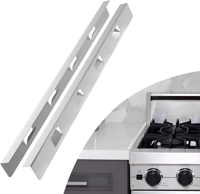 2 Pcs 316 Stove Gap Covers Stainless Steel Stove GapFiller Range Trim Kit Between Oven and Countertop Dishwasher Dryer Heat Resistant and Easy to Clean (23.4' silver)
