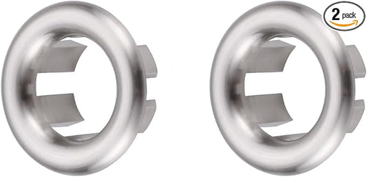 Sink Overflow Ring Brushed Nickel: ARCORA 2 Pack Bathroom Kitchen Sink Basin Trim Overflow Cover Hole Insert Cap