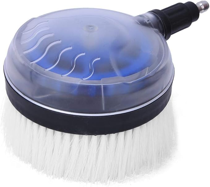 White Drill Scrub Brush Car Pressure Washer Rotating Brush With Soft Surface For Cleaning Painted Vehicles Boats Flat Window Glass Stucco, Power Tool Accessories