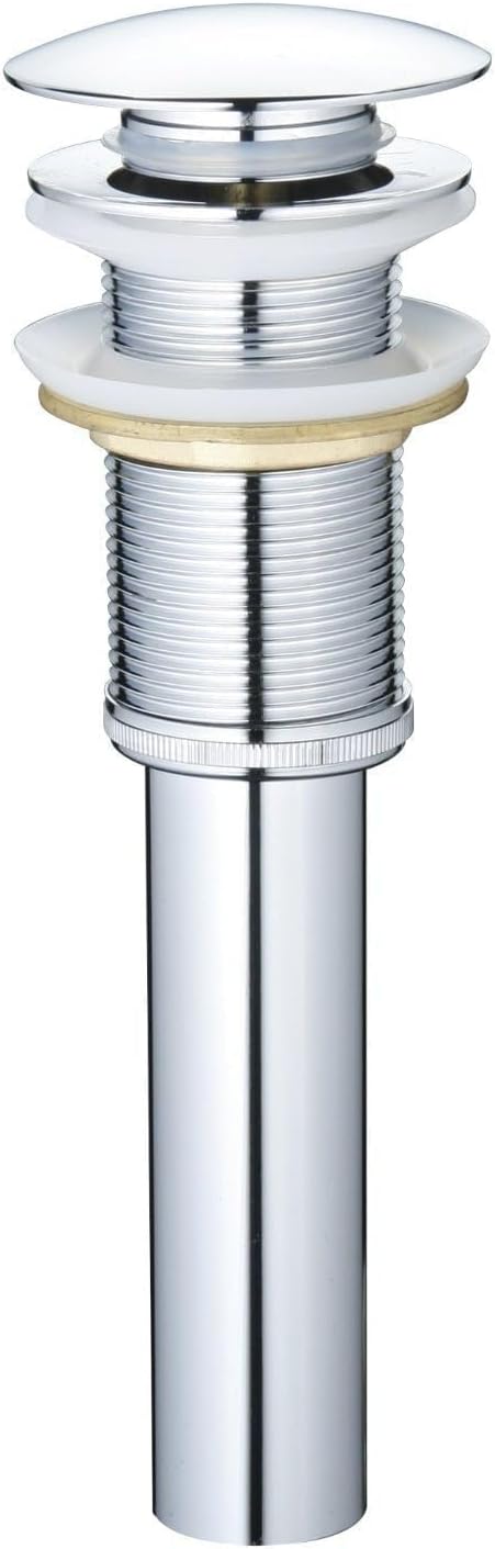 Bathroom Vessel Sink Drain Without Overflow for Big 1 3/4" Drain Opening Only - Pop Up Drain,Chrome,Y1618W-CH