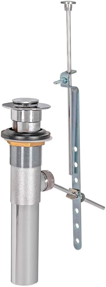 EZ-FLO Pop-Up Lavatory Sink Drain Assembly, Brass Body with Chrome-Plated Finish, 22-Gauge Tailpiece, 10901