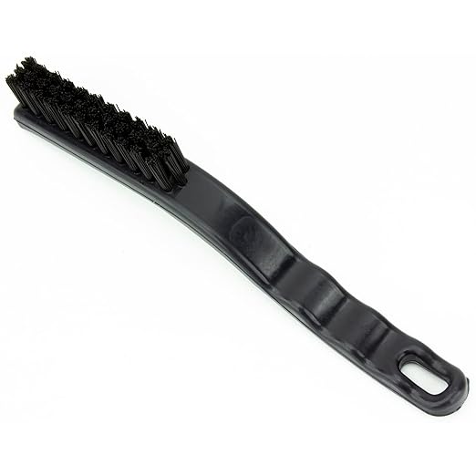 SPARTA Detail Brush Grout Brush, Crevice Brush with Hanging Hole for Bathroom, Kitchens, Countertop, Plastic, 9 Inches, Black