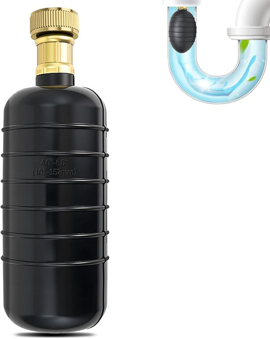 Drain Cleaning Bladder for 4–6 Inch Pipes, Water Powered Drain Unclogger for Main Sewer Line, Bathroom, Kitchen Sink, Bathtub, Basement & Pool Drains