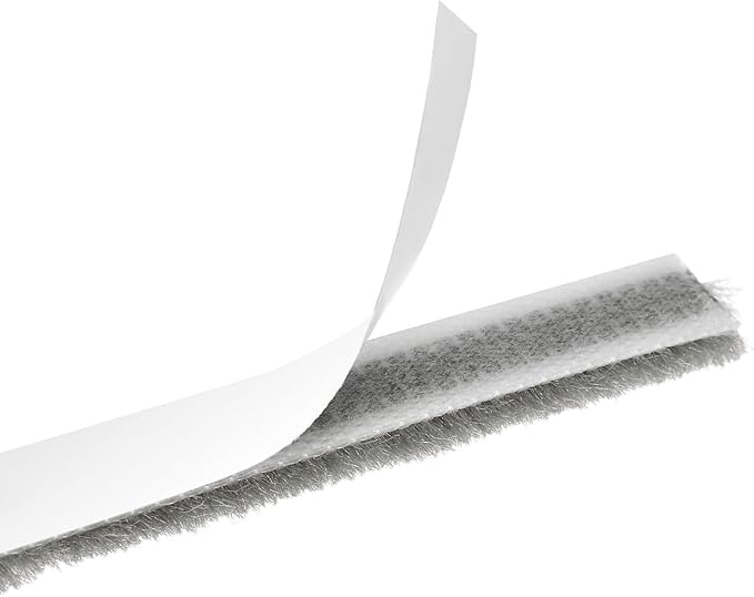 uxcell Weather Stripping Brush, 40ft L x 0.35" W x 0.2" H Self-Adhesive Seal Weatherstrip Sweep Brush Gray for Door Window