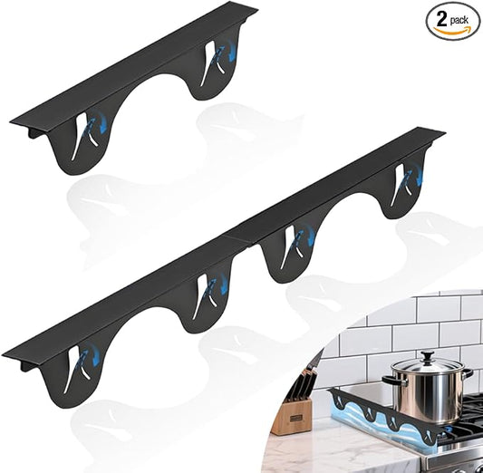 “T” shaped Stove Gap Covers Stainless Steel – 2 Pack Adjustable 13.8” to 27.5” Stove Gap Filler, Heat Resistant Guard Between Stove Top & Counter, Only for stoves and countertops of uniform heights