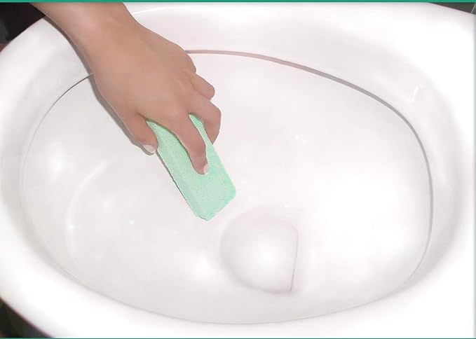Compac Home Magic-Stone Porcelain Cleaning Stick - Toilet Bowl Cleaner, Handy Toilet Cleaner Easily Scrubs/Removes Stubborn Lime Stains from Porcelain or Bathroom Fixtures, 4 Count