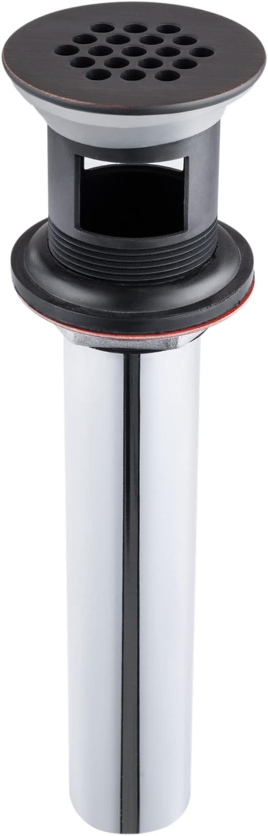 Artiwell Grid Drain Strainer Assembly With Overflow for Bathroom Sink, P.O. Plug Lavatory Drain, Oil Rubbed Bronze
